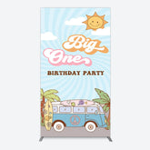 Aperturee - Aperturee Sunny Day Sky Big One Happy Birthday Rectangle Backdrop